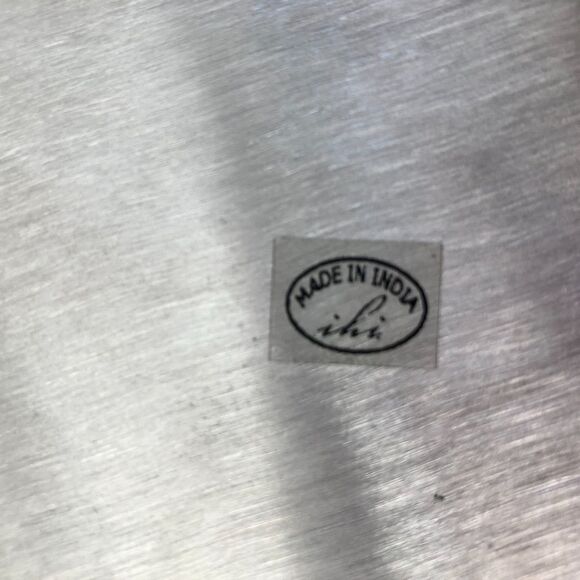 IHI Fleur De Lis Silver Metal Serving Plate Dish India - Picture 2 of 5